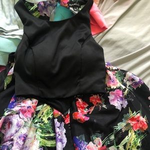 Two Piece Floral Dress